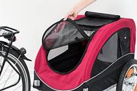 Trixie hondenfietskar zwart / rood 75x63x68 cm - thumbnail