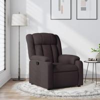 Fauteuil verstelbaar stof donkerbruin - thumbnail