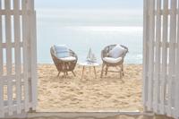 Leunstoel DKD Home Decor Natuurlijk Katoen Wit Rotan (74 x 67 x 85 cm) - thumbnail