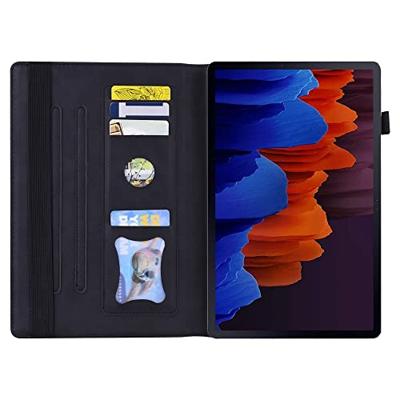Luxe stand flip sleepcover hoes - Samsung Galaxy Tab S7 / S8 - Zwart