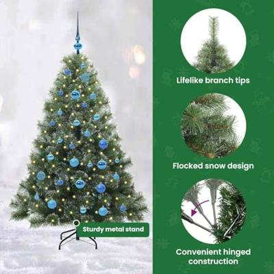 VidaXL Kunstkerstboom met 150 led met standaard groen 150 cm pe en pvc