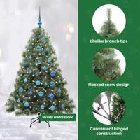 VidaXL Kunstkerstboom met 150 led met standaard groen 150 cm pe en pvc - thumbnail