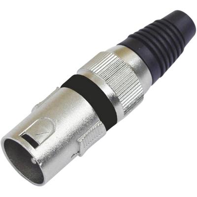OMNITRONIC XLR plug 3-pin bk 10x
