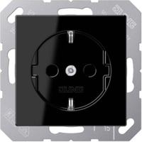 Jung A1520SW Wandcontactdoos Inzetstuk 1-voudig Zwart 1 stuk(s) - thumbnail