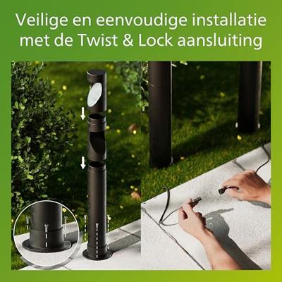 Philips LED 929004659701 Desi Staande LED-buitenlamp LED 4.5 W Zwart