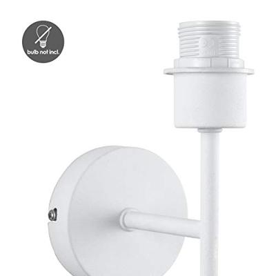 Home Sweet Home - Wandlamp Mati voor lampenkap - Wit - 10/10/18cm - rond - gemaakt van Metaal - geschikt voor E27 LED lichtbron - voor lampenkap met doorsnede max.20cm