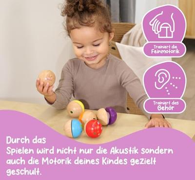 Eichhorn houten muziekballen 6 stuks
