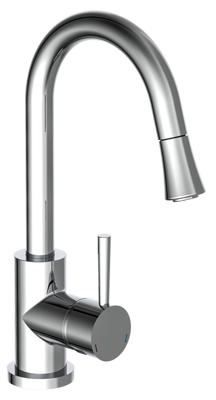 Schutte UNICORN ééngreepsmengkraan keuken met uittrekbare mousseur, chroom Schutte UNICORN ééngreepsmengkraan keuken met uittrekbare mousseur, chroom