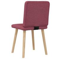Eetkamerstoelen 2 st stof wijnrood - thumbnail