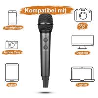 BOYA BY-HM2 professionele handmicrofoon voor smartphone en computer - thumbnail