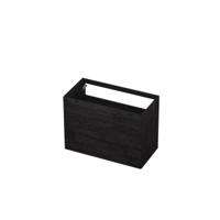 INK - Onderkast 2 Laden Push To Open 65cm Hout Decor - 900x450x650 Mm - Houtskool Eiken - thumbnail