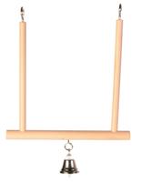 TRIXIE TRAPEZESCHOMMEL MET BEL HOUT 12X13 CM 4 ST - thumbnail