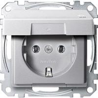 Merten MEG2314-0460 Wandcontactdoos System M Aluminium 1 stuk(s) - thumbnail