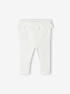 Jersey legging voor pasgeboren meisjes ecru