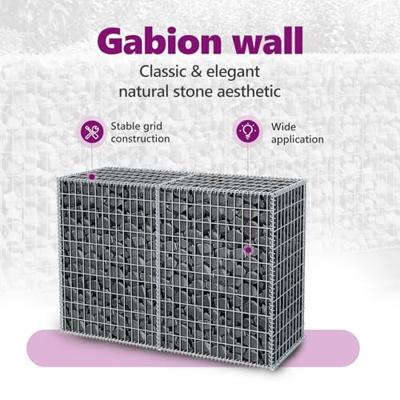 Gabion mand 150x50x100 cm gegalvaniseerd staal - thumbnail