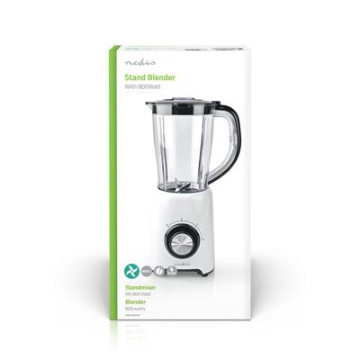 Nedis Blender | 800 W | 1.5 l | Kunststof | 2-Snelheden | Wit / Zwart | 1 stuks - KABL300CWT KABL300CWT - thumbnail
