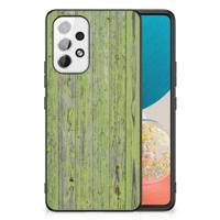Samsung Galaxy A53 Houten Print Telefoonhoesje Green Wood - thumbnail