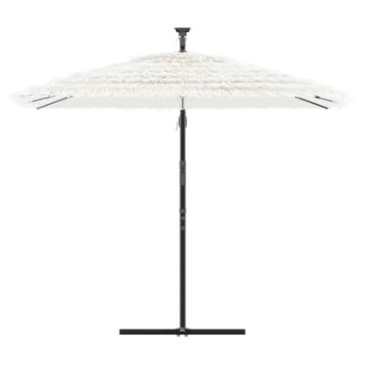 Parasol met stalen paal 246x246x230 cm wit
