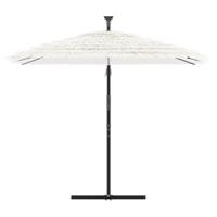 Parasol met stalen paal 246x246x230 cm wit - thumbnail