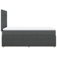 Boxspring met matras stof donkergrijs 160x200 cm - thumbnail