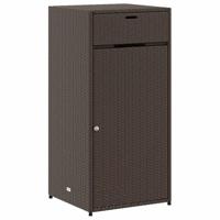 Tuinkast 55x55x111 cm poly rattan bruin - thumbnail