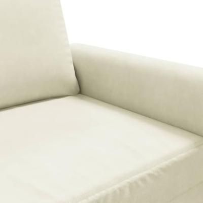 Tweezitsbank 120 cm fluweel crèmekleurig