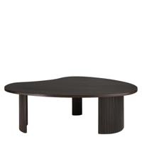Ethnicraft Organische Salontafel 'Boomerang' Gevernist Mahoniehout, 126 x 74cm, kleur Donkerbruin - thumbnail