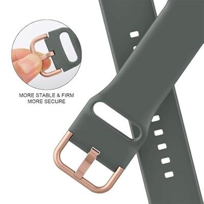 Soft siliconen bandje met gespsluiting - Olijfgroen - Geschikt voor Apple Watch 38mm / 40mm / 41mm / 42mm