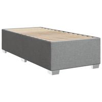 Boxspring met matras stof lichtgrijs 160x200 cm - thumbnail
