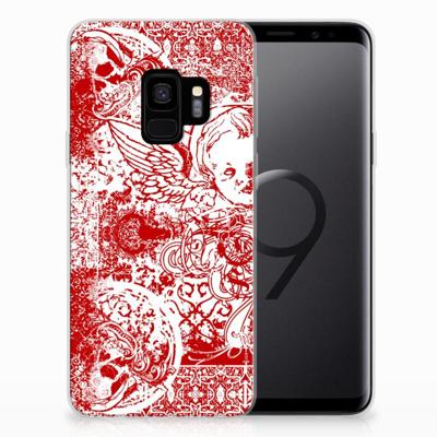 Silicone Back Case Samsung Galaxy S9 Angel Skull Rood Silicone Back Case Samsung Galaxy S9 Angel Skull Rood