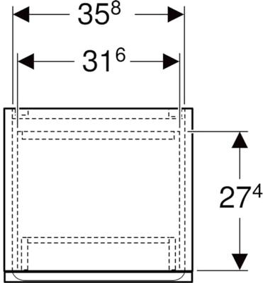 Geberit Renova Plan Hoge Kast 2 Deuren 1 La 39x36x180 cm Licht Glans Wit