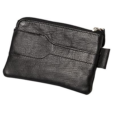 Alassio JU-42247 Sleuteletui 7,5x10x1cm Leer Zwart