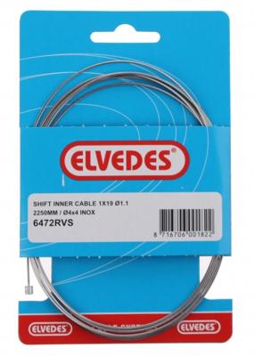 Elvedes Derailleur-binnenkabel 1,1 mm zilver 2250 mm Elvedes Derailleur-binnenkabel 1,1 mm zilver 2250 mm
