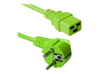 ACT AK5176 Netsnoer CEE 7/7 male (haaks) | C19 | Groen | 1,2 meter - thumbnail