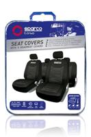 Set hoezen voor zittingen Sparco Zwart (11 pcs) - thumbnail