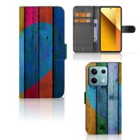 Xiaomi Redmi Note 13 5G | Book Style Case | Wood Heart - Cadeau voor je Vriend - thumbnail