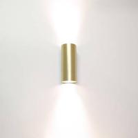 Artdelight Wandlamp Roulo 2 lichts H 15,4 Ø 6,5 cm mat goud - thumbnail
