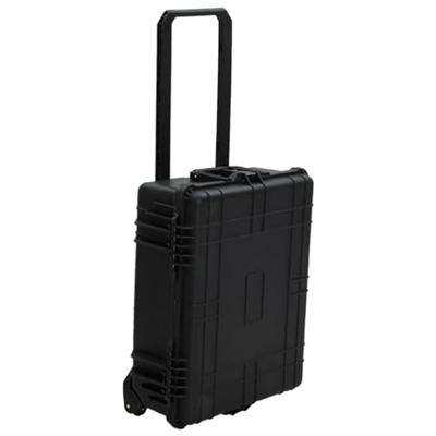 Flightcase op wieltjes 63x50x23 cm PP zwart Flightcase op wieltjes 63x50x23 cm PP zwart
