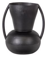 WOOOD vaas siep metaal zwart 43 cm | 2 stuks - thumbnail