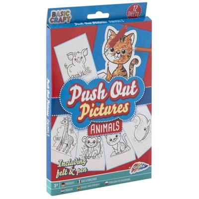 Bongers Speelgoed Basic craft pushout prikkaart dieren Bongers Speelgoed Basic craft pushout prikkaart dieren