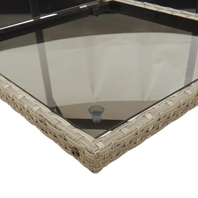 13-delige Tuinset met kussens poly rattan grijs