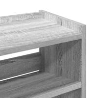 VidaXL Schoenenrek 60x25x62 cm bewerkt hout grijs sonoma eikenkleurig - thumbnail