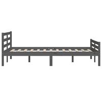 Bedframe massief hout grijs 120x200 cm - thumbnail
