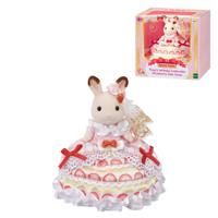 Sylvanian Families Freya's verjaardag set aardbeien cake jurk 5847 - thumbnail