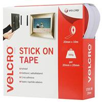 VELCRO® VEL-EC60219 Klittenband Om vast te plakken Haak- en lusdeel (l x b) 10000 mm x 20 mm Wit 10 m - thumbnail