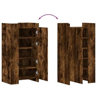 VidaXL Schoenenkast 52x37,5x100 cm bewerkt hout gerookt eikenkleurig