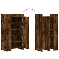 VidaXL Schoenenkast 52x37,5x100 cm bewerkt hout gerookt eikenkleurig - thumbnail