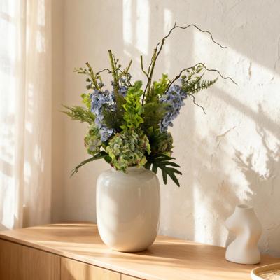 Handgebonden Kunstboeket Yara Portland - Blauw