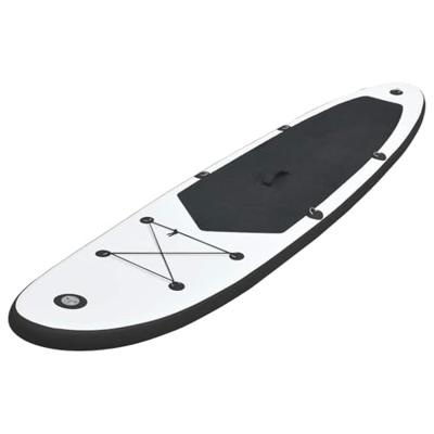 Stand-up paddleboard opblaasbaar zwart en wit