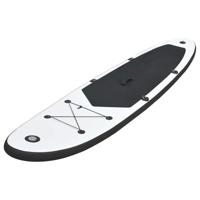 Stand-up paddleboard opblaasbaar zwart en wit - thumbnail